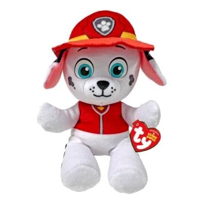 Abbildung von TY Marshall Paw Patrol Weiches Plüschtier für Kinder, Kuschelteddy, Sammlerstück Stofftier, Beanie Babies Serie, Regular