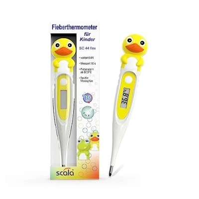 Abbildung von scala Digitales Fieberthermometer SC 44 flex Ente, weiß, Kinder und Babys, Motiv