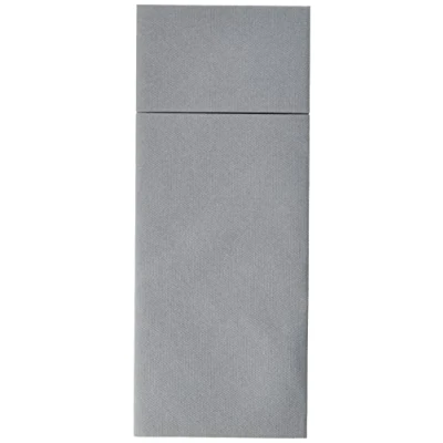 Abbildung von Alvotex 50 Besteckservietten Bestecktaschen, Stoffähnlich, hochwertige Einwegserviette CA32x40 Grau 32X40 cm