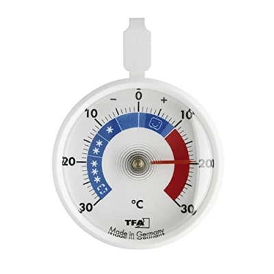 Abbildung von TFA Dostmann Analoges Kühlthermometer, klein, handlich, zur Kontrolle von Kühl und Gefrierschrank, L 72 x B 21 H 95 mm