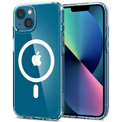 Abbildung von Spigen Ultra Hybrid MagFit Hülle Kompatibel mit iPhone 13 MagSafe Magnetisch Weiß