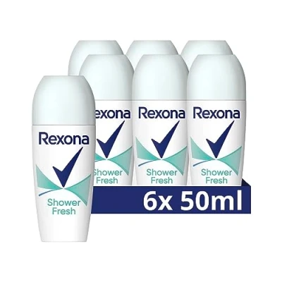 Abbildung von Rexona Deo Roll On Shower Fresh Anti Transpirant mit 48 Stunden Schutz gegen Körpergeruch und Achselnässe 6x 50 ml