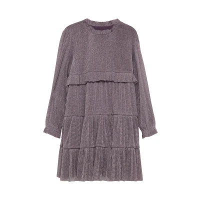Abbildung von s.Oliver MIT Glitzergarn Cocktailkleid/festliches Kleid für Kinder, Größe: 98, Flieder
