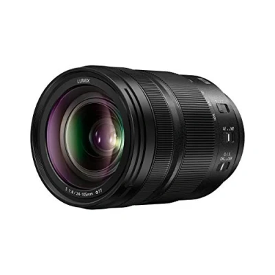 Abbildung von Panasonic S R24105E LUMIX Standardzoom Objektiv (24 105 mm, Makro, L Mount Objektiv, F4.0, O.I.S, Filtergröße 77 mm) schwarz
