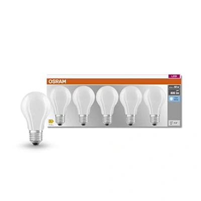 Abbildung von OSRAM LED Lampe E27 Base CL A 6,5W 4.000K matt 5er
