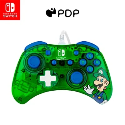 Abbildung von PDP Rock Candy verkabelt Gaming Switch Pro Controller Official License Nintendo OLED / Lite Compatible Compact, Durable Travel Luigi