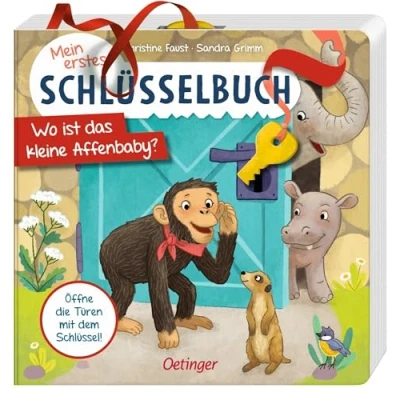 Abbildung von Mein erstes Schlüsselbuch. Wo ist das kleine Affenbaby?: Spielbuch mit Schlüssel und Türklappen zum Öffnen für Kinder ab 2 Jahren