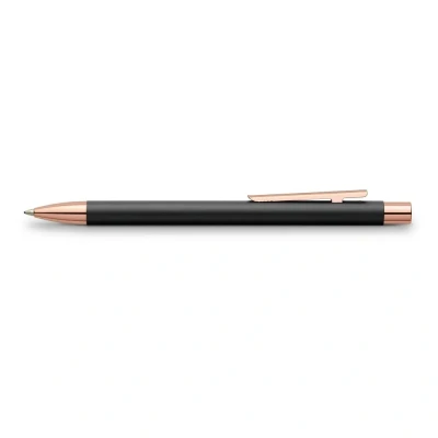 Abbildung von FABER CASTELL 343120 Kugelschreiber Neo Slim Metall, Minenstärke M, schwarz mit rosegold