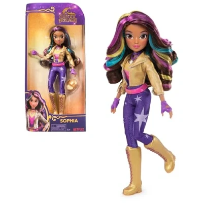 Abbildung von Unicorn Academy Ankleidepuppe Sophia die Originalpuppe zur beliebten Netflix Serie, 24 cm groß und mit 6 Accessoires für fantasievolles Rollenspiel, Kinder ab 4 Jahren