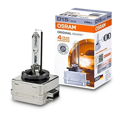 Abbildung von Osram Xenarc Original D1S HID Xenon Brenner, Entladungslampe, Erstausrüsterqualität OEM, 66140, Faltschachtel, Weiß, (1 Stück), weiss