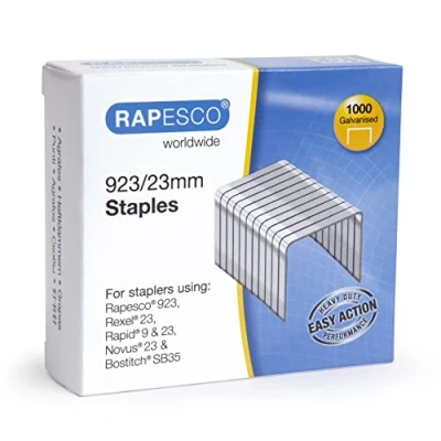 Abbildung von Rapesco 1242 923/23mm, Typ 23 verzinkte Heftklammern, 1000 Stück