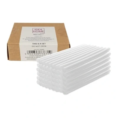 Abbildung von IDEA HOME Heißklebestifte, 100 x 7 mm, transparent, Universal, für Heißklebepistole, ideal Heimwerker, Handwerk, Freizeit, 50 Stück