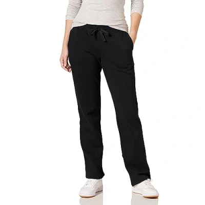 Abbildung von Amazon Essentials Damen Jogginghose aus Fleece mit geradem Bein (in großen Größen erhältlich), Schwarz, L