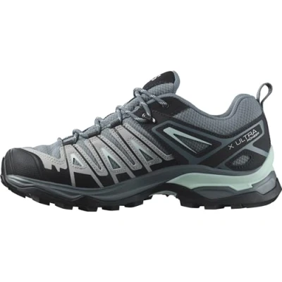 Abbildung von Salomon X Ultra Pioneer Gore Tex Damen Wanderschuhe, Alle Wetterbedingungen, Sicherer Fußhalt, Stabil und gedämpft, Stormy Weather, 38 2/3