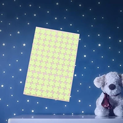 Abbildung von Leuchtsterne selbstklebend, 96 Leuchtsticker extra helle Sternenhimmel Aufkleber, Kinderzimmer, Leuchtaufkleber