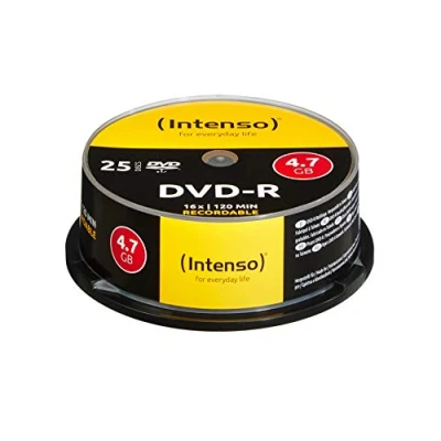Abbildung von Intenso DVD R Rohlinge 4,7GB 1x 16x 25er Spindel Cakebox kratzfest