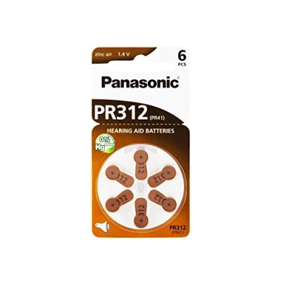Abbildung von Panasonic Hörgerätebatterien PR312 (10 Blister Pack 60 Batterien)