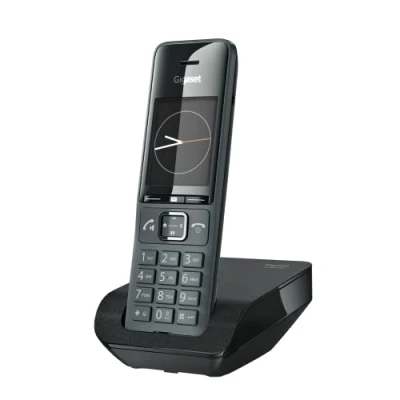 Abbildung von Gigaset Comfort 520 Schnurloses DECT Telefon Elegantes Design, Brilliante Audioqualität auch beim Freisprechen, Komfort Anrufschutz, Adressbuch mit 200 Kontakten, titan schwarz [Deutsche Version]