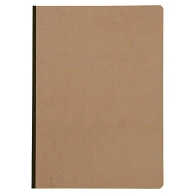 Abbildung von Clairefontaine 79146C Notizbuch / Kladde Age Bag DIN A4 21x29,7 cm, liniert 96 Blatt, 90g, geleimt mit Lederstruktur, bedruckten Vorsatzblättern, Tabakbraun, 1 Stück