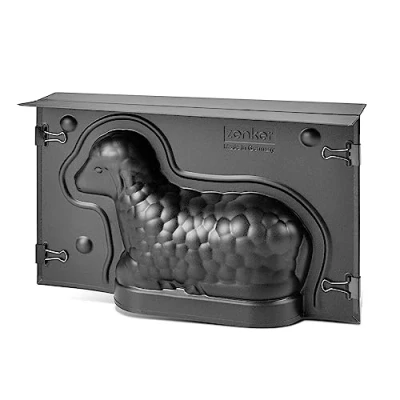Abbildung von Zenker Lämmchenbackform zu Ostern 700 ml Füllvolumen 3D Kuchenform mit Antihaftbeschichtung und Lämmchen als Motiv zum backen Leckere Deko Osterlamm Backform
