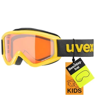 Abbildung von uvex speedy pro Skibrille für Kinder konstrastverstärkend vergrößertes, beschlagfreies Sichtfeld yellow black/lasergold one size