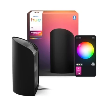 Abbildung von Philips Hue Play Smart Wall Washer Schwarz, Weiß &amp; Farblicht mit ColorCast Technologie, Bluetooth kompatibel, Sprachsteuerung Alexa, Apple Home Google Assistant, 1er Pack