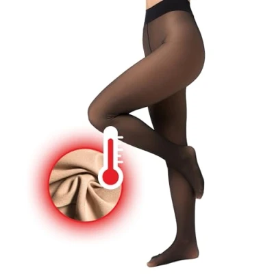 Abbildung von NUR DIE WARM Transparent MIT WÄRMENDEM Innen Strumpfhose, Damen, Größe: 38/40, Schwarz
