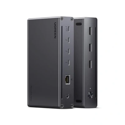 Abbildung von UGREEN Revodok Max 208 Thunderbolt 4 Dock 40Gbps 8 in 1 Docking Station 3*Thunderbolt (Dual 4K@60Hz, Single 8K Display), 85W Aufladen für Laptop, Gigabit Ethernet, kompatibel mit M4 Pro Mac mini