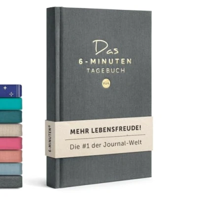 Abbildung von 6 Minuten Tagebuch für Erwachsene (Das Original) Dankbarkeitstagebuch, Wissenschaftlich Fundiertes Journal Buch Achtsamkeitstagebuch Mehr Resilienz &amp; Selbstliebe