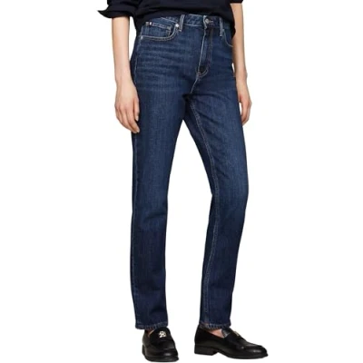 Abbildung von Tommy Hilfiger Damen Jeans Hose Slim Fit, Blau (Dark Blue), 28W/28L