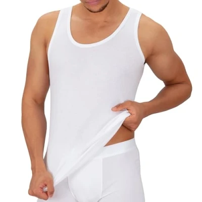 Abbildung von Celodoro Unterhemd Herren 5er Pack (weiß, Größe XL) Feinripp Tank Top aus 100% Baumwolle