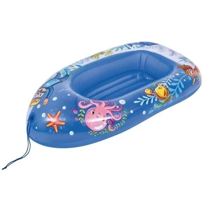 Abbildung von BLUE SKY Boot Aufblasbar 069301 Zufällige Farbe Kunststoff 112 cm x 70 Kinderspielzeug Schwimmring Outdoor Spiel Strand Segeln Ab 3 Jahren