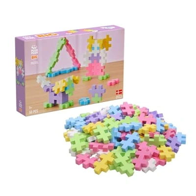 Abbildung von Plus 9603273 pcs. Geniales Konstruktionsspielzeug, Open Play Big Pastel Mix, Bausteine Set, 50 Teile, Gemischt, 1 Stück (1er Pack)