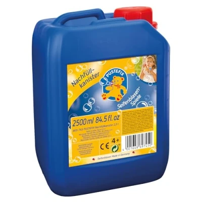 Abbildung von PUSTEFIX 420869745 Seifenblasen Nachfüllkanister 2,5 Liter I Seifenblasenflüssigkeit für bunte Blasen extra Flüssigkeit mehr Bubble Spaß, Kinder &amp; Erwachsene auf Geburtstag, Hochzeit