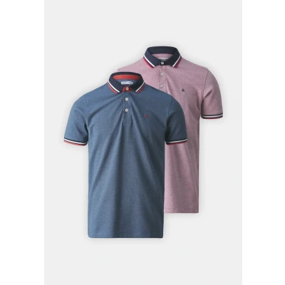 Abbildung von Jack &amp; Jones Jjepaulos 2 PACK Poloshirt, Herren, Größe: XS, Rio red