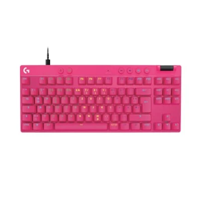 Abbildung von Logitech G PRO X TKL Rapid Tenkeyless kabelgebundene Gaming Tastatur mit magnetischen Analogschaltern, Trigger Modus, einstellbarem Auslöser und anpassbarer RGB Beleuchtung, QWERTZ DE Rosa