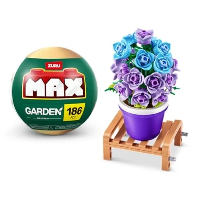 Abbildung von MAX Premium Garden Bausteine (bis zu 233 Teile, 6 zum Sammeln). für Teenager, Erwachsene und Sammler. Baue, sammle präsentiere Deine Gartensammlung! (Glockenblume, 1 Kapsel)