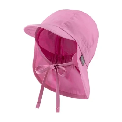 Abbildung von Sterntaler Schirmmütze Nacken Basic Mädchen Baby und Kinder Mütze mit Nackenschutz, Ohrenklappen Bindeband UV Schutz 50+ Hut aus Popeline (Bio) Sommer Kopfbedeckung perlrosa, Größe 49