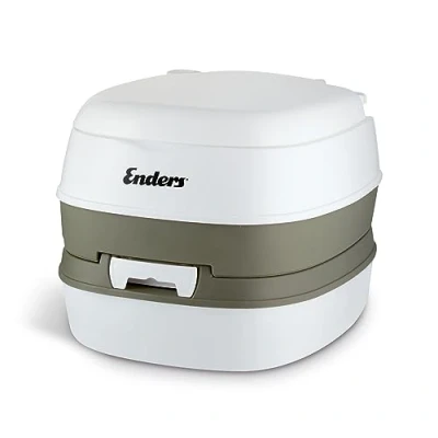 Abbildung von Enders Campingtoilette COMFORT, Mobil WC Camping Toilette, ergonomischer Tragegriff, trennen von Spül und Abwassertank, Sitzhöhe 32cm #49429