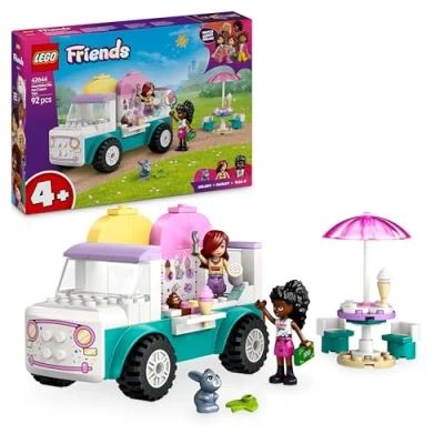 Abbildung von LEGO Friends Heartlake City Eiswagen, Spielset für Rollenspiele, Bauset mit 2 Spielzeugfiguren und einem Hasen, Spielzeug Mädchen ab 4 Jahren, Bauspielzeug Minifiguren der Charaktere 42644