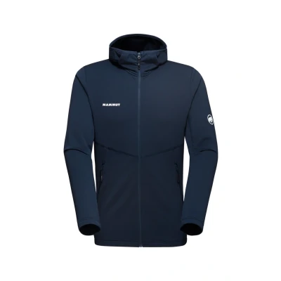 Abbildung von Mammut Aconcagua Light ML Hooded Jacket Men Outdoor Fleecejacke für Herren, Midlayer Wanderjacke, Leichte Outdoorjacke Sommer, Atmungsaktiv, Mit Kapuze Marine, M