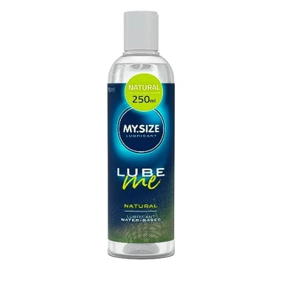 Abbildung von MY.SIZE Lube Me Premium Gleitgel Natural 250 ml I Gleitmittel natürlich &amp; geruchsneutral Wasserbasierte Gleitgele Lubricant Gel für Toys Latexkondome geeignet water based lubrication