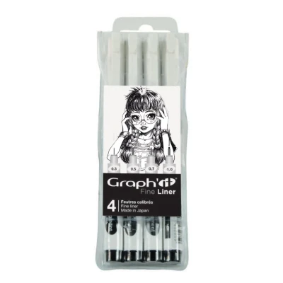 Abbildung von GRAPH&#039;IT Liner Packung mit 4 feinen Linern Manga
