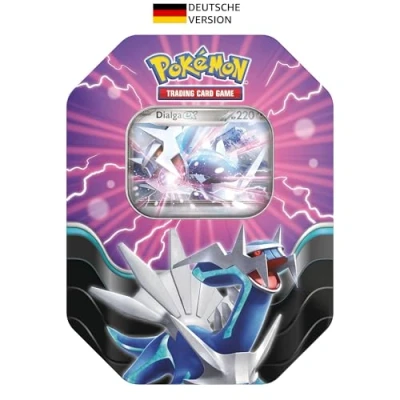 Abbildung von Pokémon Sammelkartenspiel: Tin Box Azur Legenden: Dialga ex (4 Boosterpacks &amp; 1 holografische Promokarte)