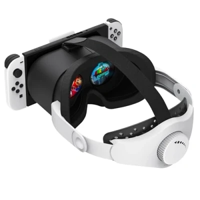 Abbildung von DEVASO VR Brille für Nintendo Switch/Switch OLED mit einstellbaren HD Linsen, 3D (Virtual Reality) Headset Spiele Zubehör Set, Switch Labo Goggles