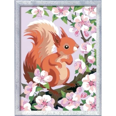 Abbildung von Ravensburger CreArt 20064 Neugieriges Eichhörnchen Malen nach Zahlen für Kinder ab 9 Jahre