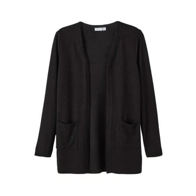 Abbildung von Name it Nkfvicti CARD Strickjacke für Kinder, Größe: 122/128, Black