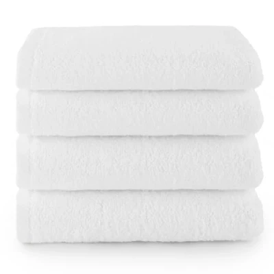Abbildung von Top Towel Plus Badetücher 4 Gesichts oder Bidethandtücher 30x50 cm 100 % Baumwolle Weiß