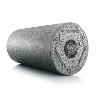 Abbildung von BODYMATE Faszienrolle Standard Mittel Hart mit Gratis E Book Carbon Grey 30x15cm