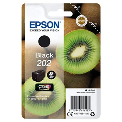Abbildung von Epson Kiwi Singlepack Black 202 Claria Premium Ink Tintenpatrone für Drucker (Original, Tinte auf Pigmentbasis, Schwarz, 1 Stück(e), Tintenstrahldrucker